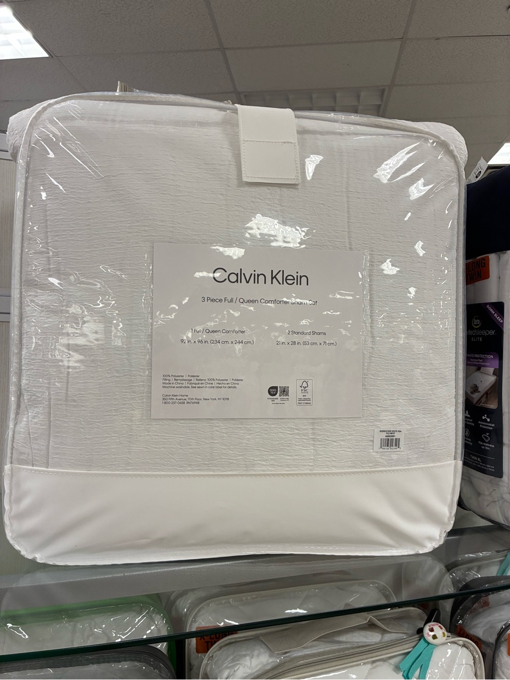 Calvin Klein White Full/Queen Comforter Set - Crisp White Bedding